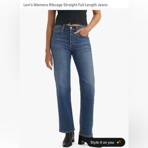 Levi's Ribcage Straight- Button Fly -Full Length